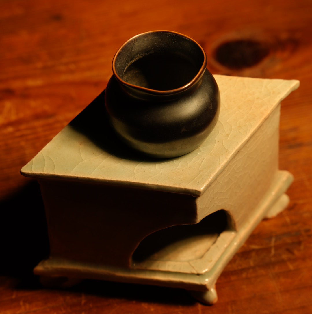 Meiji-Showa Era Japanese Incense Burner Koro - Authentic Tea Ceremony Chanoyu Utensil