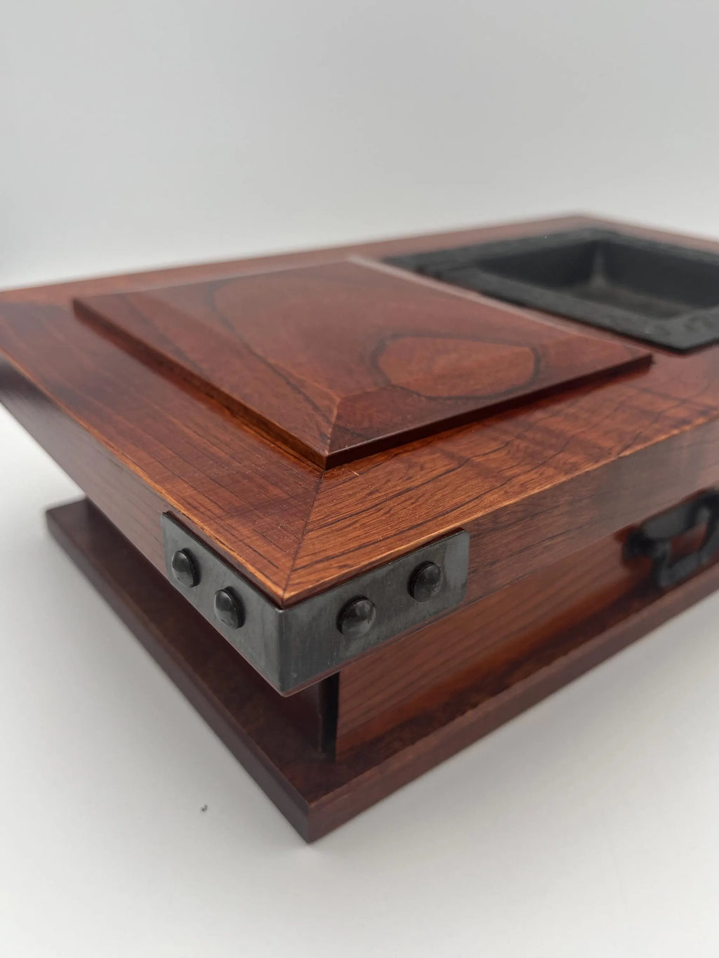 Vintage 1980s Japanese Lacquerware Tobacco Tray Smoking Set | Showa Era Collectible
