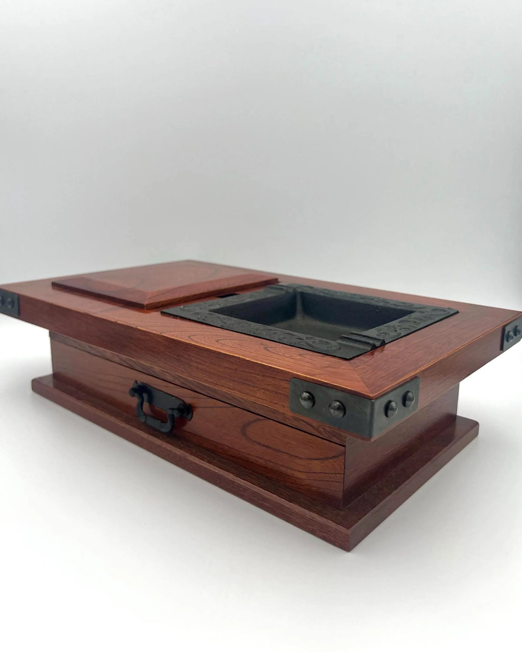 Vintage 1980s Japanese Lacquerware Tobacco Tray Smoking Set | Showa Era Collectible