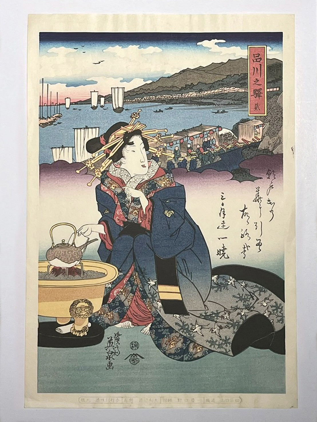 A Beauty of Shinagawa — Tea, Travel, and the Tōkaidō Keisai Eisen (1791–1848)