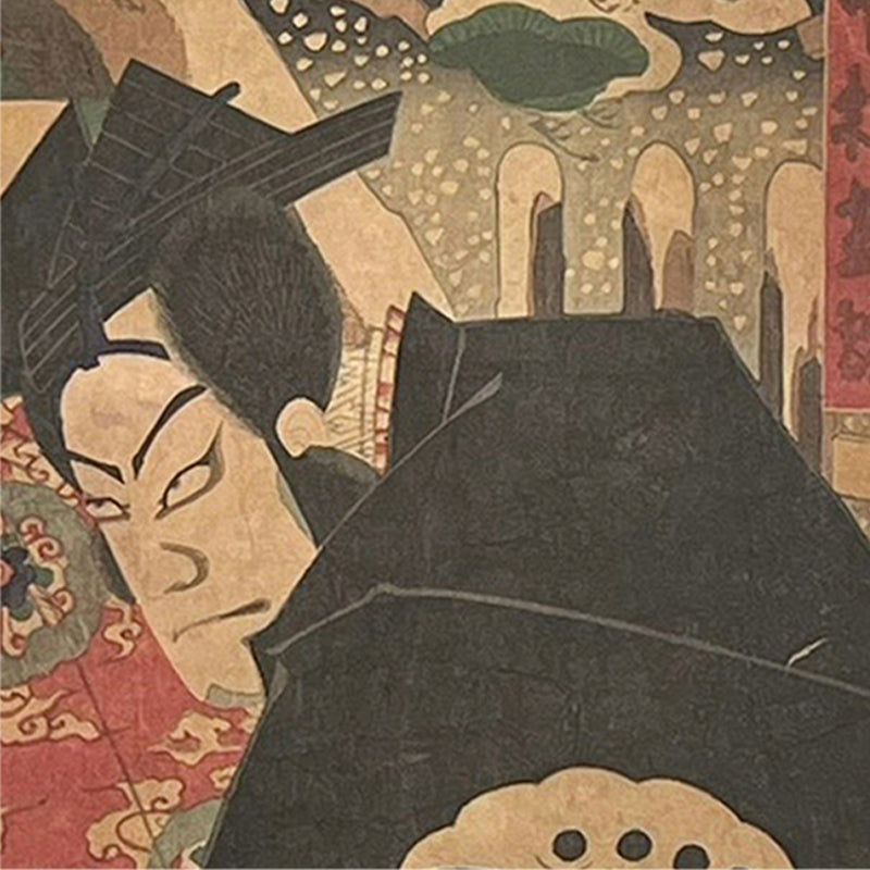 A Samurai’s Gaze — Original Japanese Woodblock Print by Yōshū Chikanobu, Meiji Period