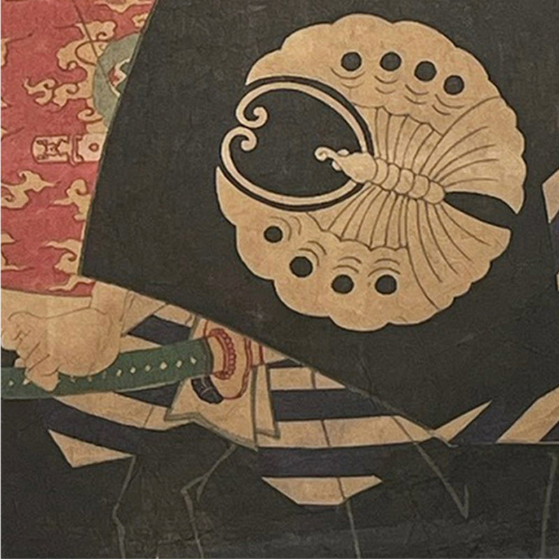 A Samurai’s Gaze — Original Japanese Woodblock Print by Yōshū Chikanobu, Meiji Period