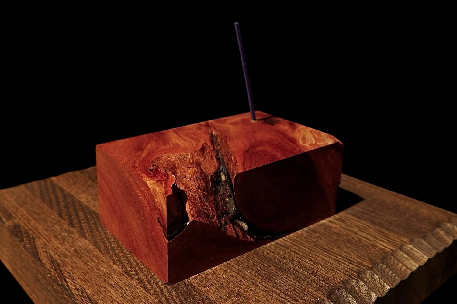 一点ものの欅の香合