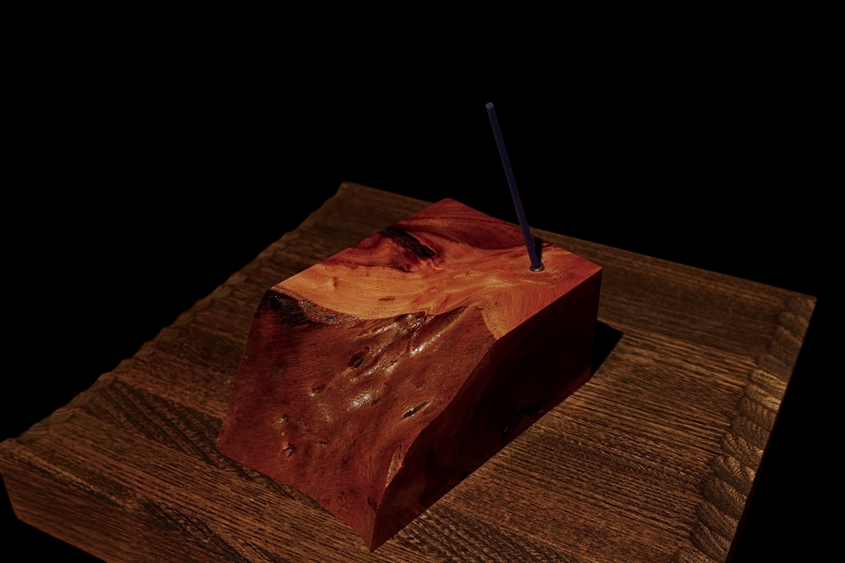 一点ものの欅の香合