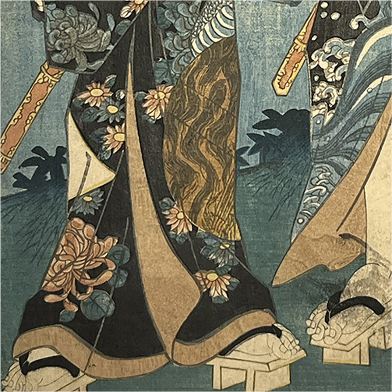 EDO POWER – Kabuki Warriors, Swords &amp; Cherry Blossoms | 歌川国貞（三代豊国） Utagawa Kunisada / Toyokuni III (1786–1865)