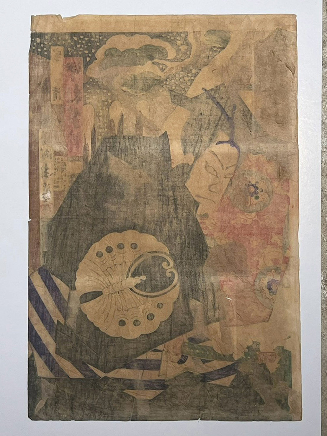 A Samurai’s Gaze — Original Japanese Woodblock Print by Yōshū Chikanobu, Meiji Period