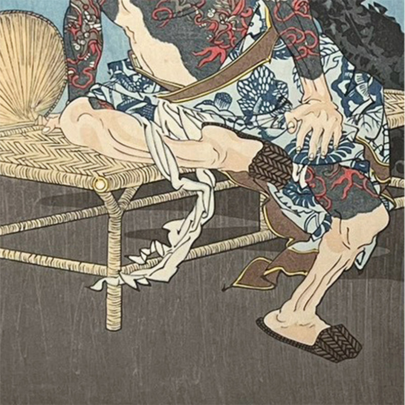 The Tattooed Warrior Under the Moon | Tsukioka Yoshitoshi (1839–1892)