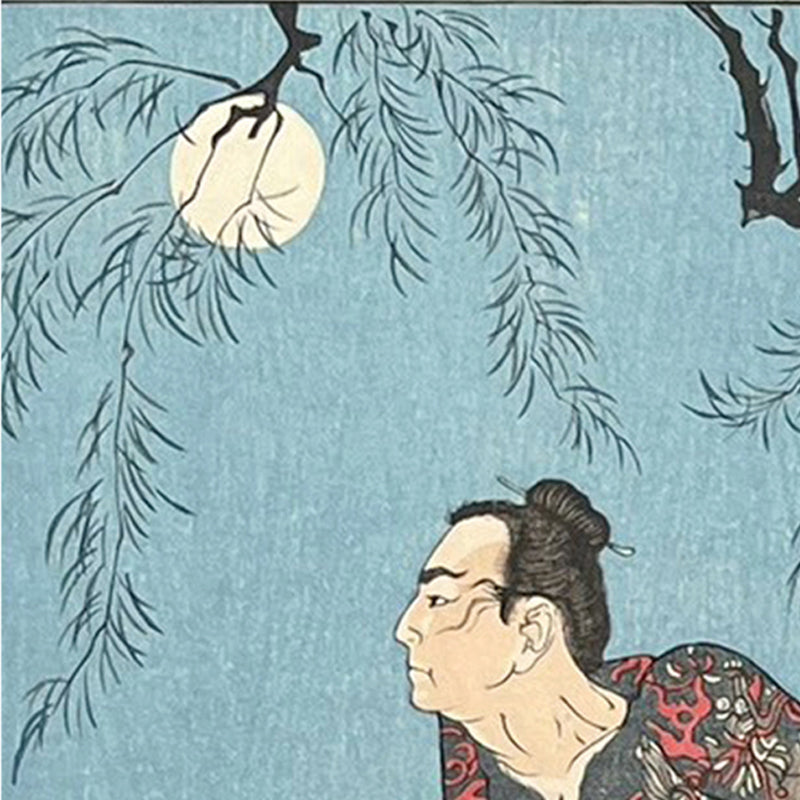 The Tattooed Warrior Under the Moon | Tsukioka Yoshitoshi (1839–1892)