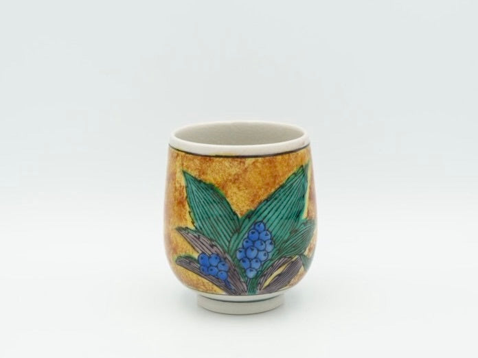 Kutani Gosai Yunomi Teacup Set of 6 with Presentation Box | Showa Era Japanese Ceramics