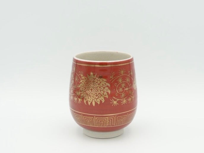 Kutani Gosai Yunomi Teacup Set of 6 with Presentation Box | Showa Era Japanese Ceramics